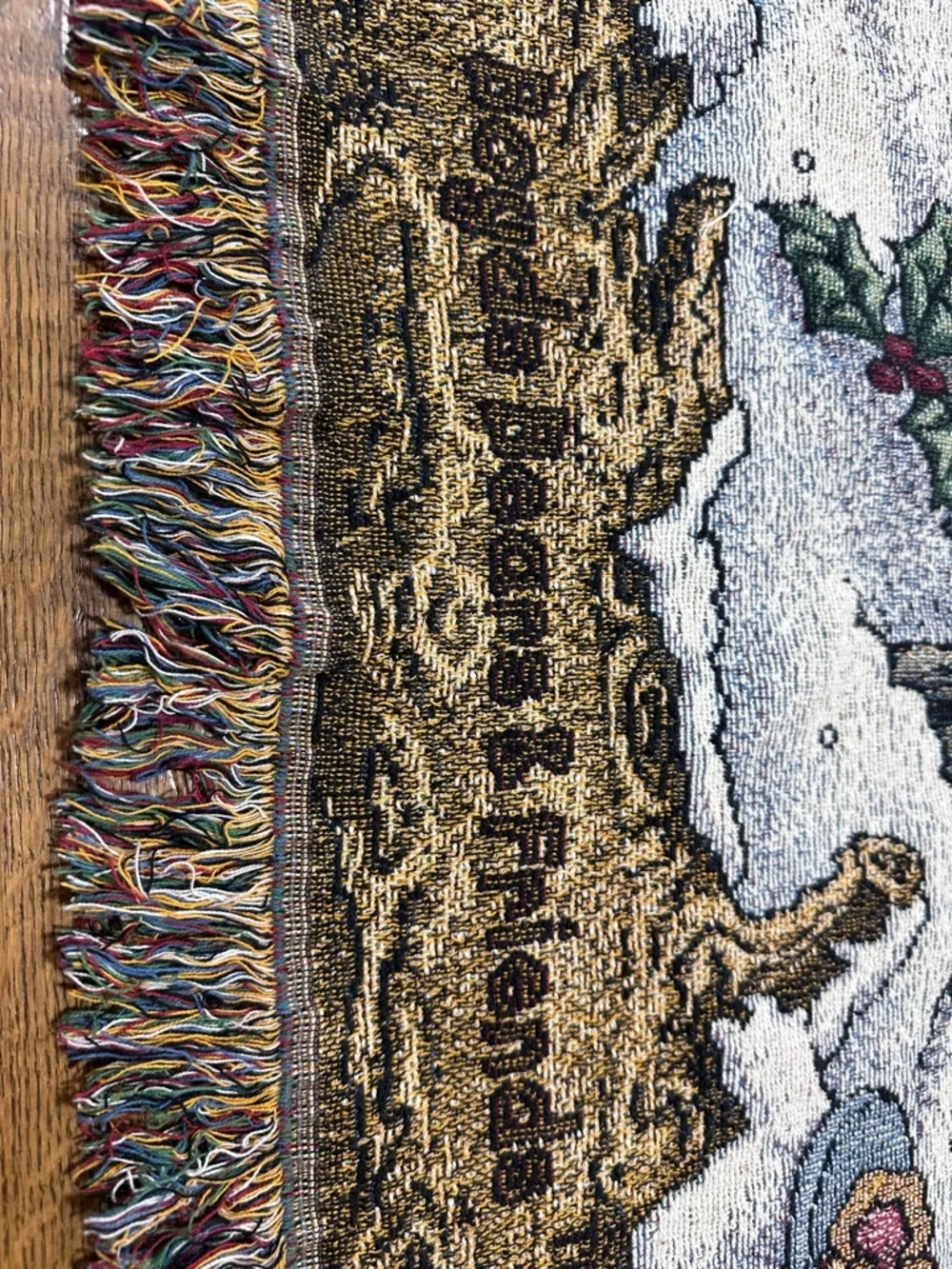 Boyds‎ Bears Red and Cream 'Twas The Night Before Christmas' Holiday Throw